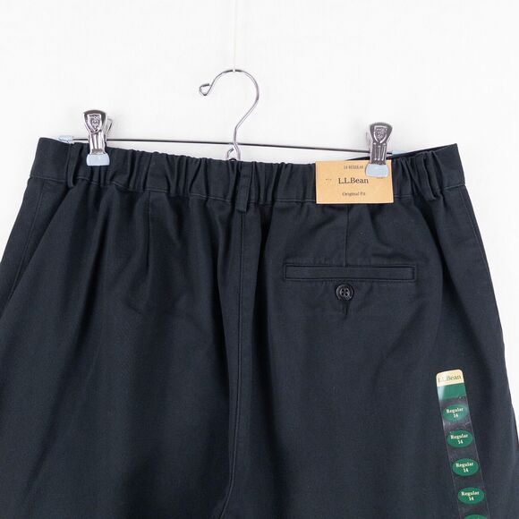 LL Bean Wrinkle-Free Bayside Pants 14 Black Original Fit High-Rise Comfort NWT - Picture 9 of 11